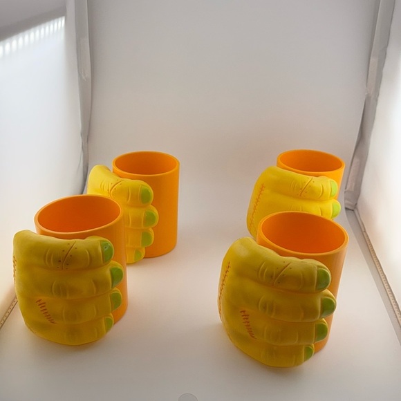 VTG 7CT ASST. hallmark halloween creature monster can cup holder frank & fright - Picture 1 of 17